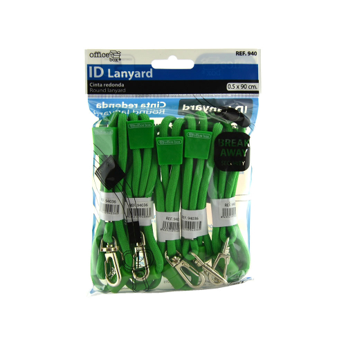 Badge lanya OfBox round green 5pcs, 1000000000048991 03 