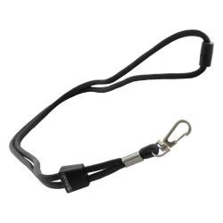 Badge lanya OfBox round black 5pcs