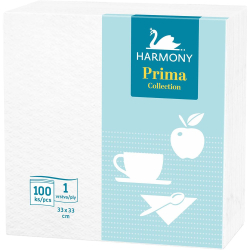 Салфетки Harmony prima 33/33 бели оп100