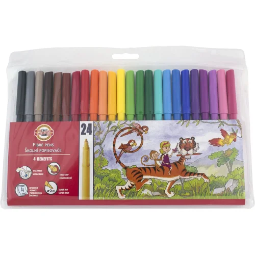 Kohinoor felt-tip pens 24 colors, 1000000000004851