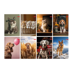 Тетрадка A5 Ilijanum Pets UV 80л офсет