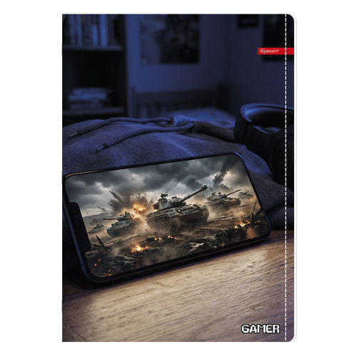Notebook A5 Ilijanum Gamer UV 60 sheets, 1000000000048376 05 