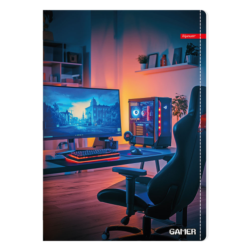 Тетрадка A4 Ilijanum Gamer UV 80л офсет, 1000000000048374 02 