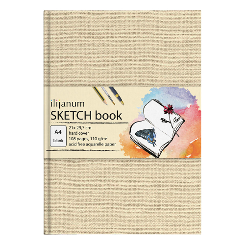 Скечбук A4 Ilijanum Акварел 110гр 54л, 1000000000045655 02 