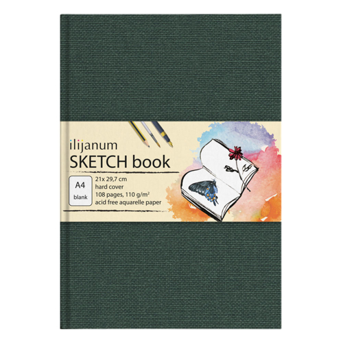 Скечбук A5 Ilijanum Акварел 110гр 54л, 1000000000045656 03 