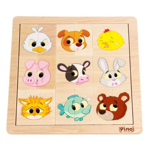 Дървенa игра Pino toys Животни и емоции, 2+ години, 2008606009255308 02 