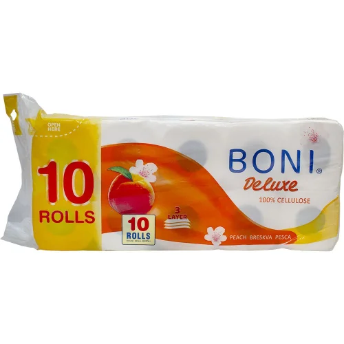 Toilet paper Boni Deluxe Peach 10pc, 1000000000033550