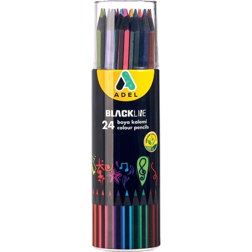Colored pencils Adel Blackline 24 color, 1000000000043067