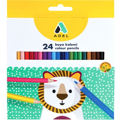 Colored pencils Adel 24 colors long, 1000000000007946