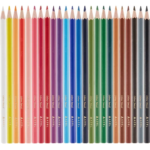 Colored pencils Adel 24 colors metal tub, 1000000000043062 02 