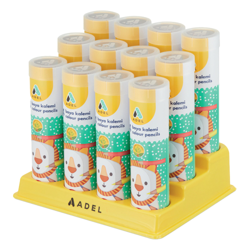 Цветни моливи Adel 24цв дълги мет.тубус, 1000000000043062 03 