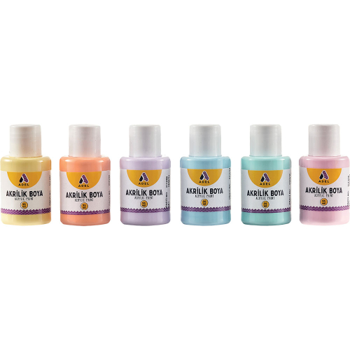Акрилни бои Adel Pastel Colors 25мл 6цв, 1000000000043089 02 