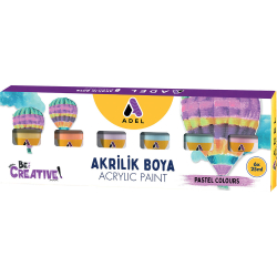 Акрилни бои Adel Pastel Colors 25мл 6цв