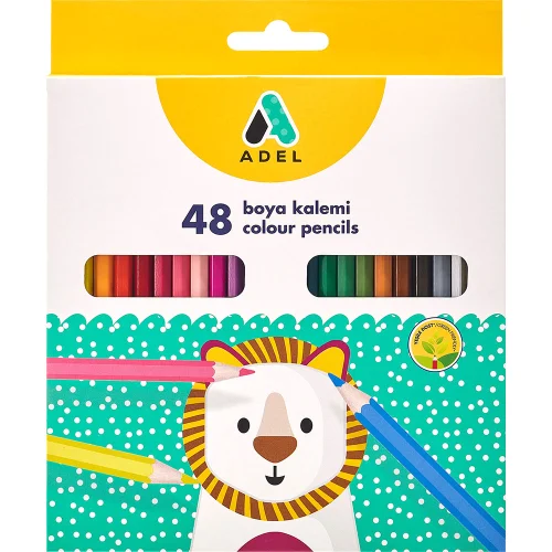 Colored pencils Adel 48 colors long, 1000000000043060