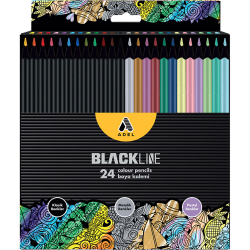 Цветни моливи Adel Blackline Mixed 24цв