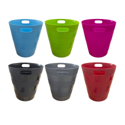 Waste basket PVC tight assor.colors 12l