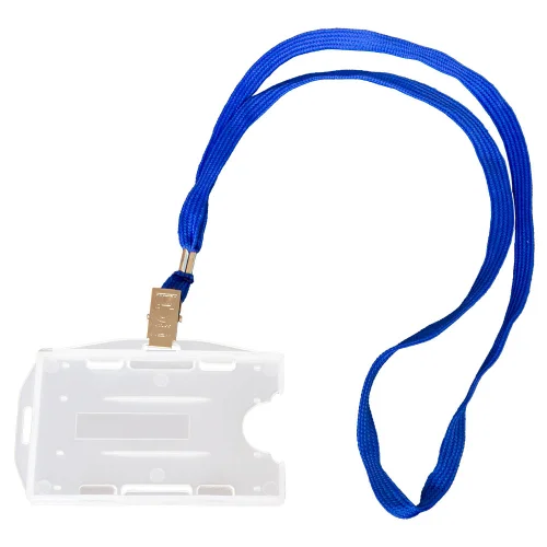 Badge horiz Ark hard PVC with blue lanya, 1000000000044923