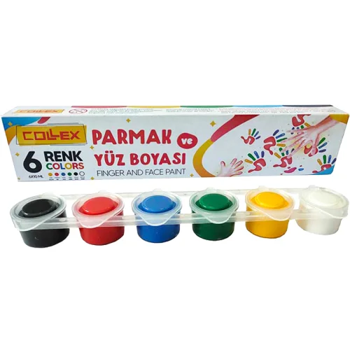 Paint paint with fingers Collex 6 colors, 1000000000043594