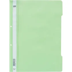 Папка PVC с перфорация пастел зелен