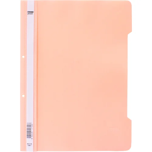 PVC folder with perforated pastel salmon, 1000000000037863