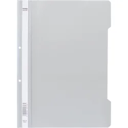 PVC folder with perfor. metallic silver