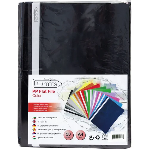 PVC folder with perf. Grafos Color black, 1000000000042504 02 