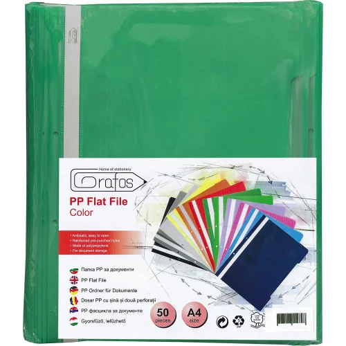 PVC folder with perf. Grafos Color green, 1000000000042509 02 