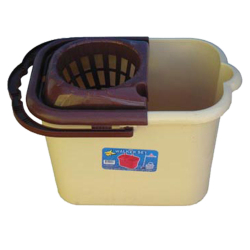Bucket with strainer 15l with wheels