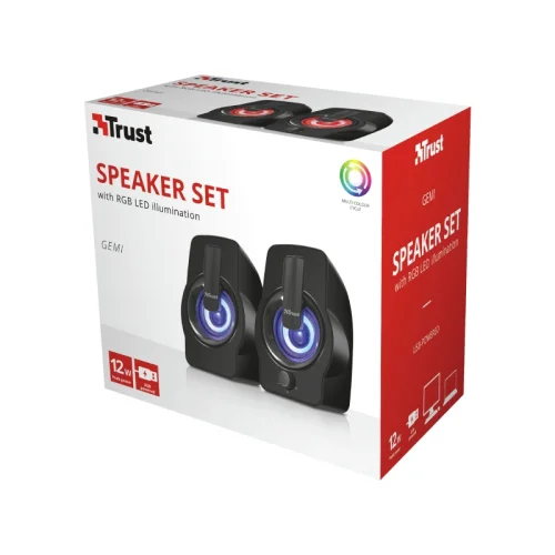 Trust Gemi 2.0 Speaker RGB, Black, 2008713439229486 07 