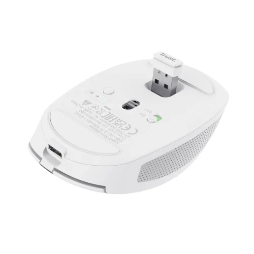 Trust Wireless mouse Ozaa, White, Silent, 2008713439249330 03 