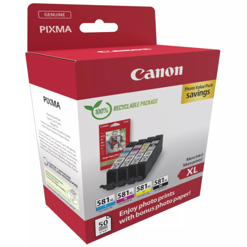 Canon Multi Pack CLI-581 XL + Photo Paper 10x15cm, 2008714574679075 02 