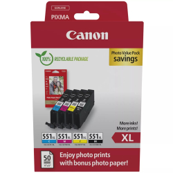 Canon Multi Pack CLI-551XL Original + photo paper