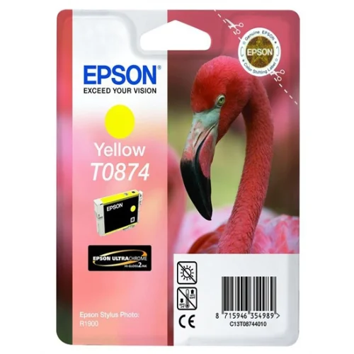 Патрон Epson T0874 Yellow, Retail Pack, оригинал 11.4ml, 2008715946354989