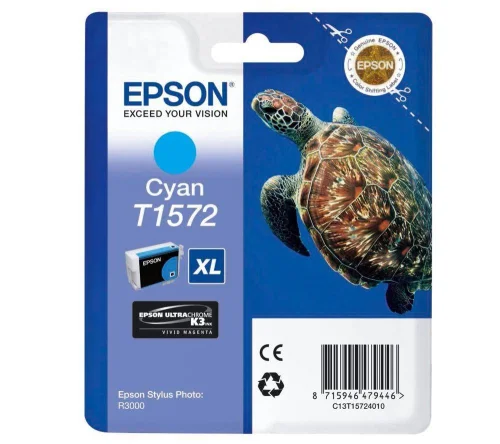 Ink cartridge Epson T1572 Cyan Original 25.9ml, 2008715946479446