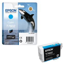 Патрон Epson T7602 Cyan оригинал 25.9мл