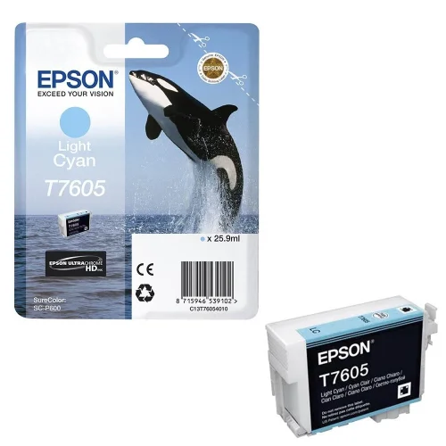 Патрон Epson T7605 Light Cyan оригинал 25.9мл, 2008715946539102