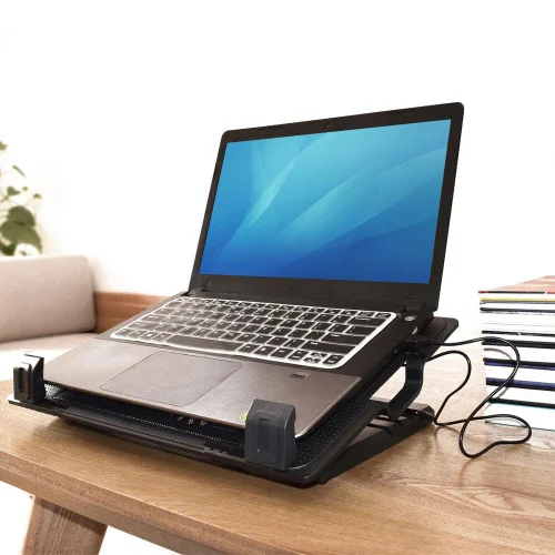 Охладител за лаптоп ACT, До 17', С един вентилатор, 2 x USB хъб, Черен, 2008716065491401 04 