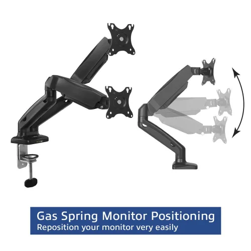 ACT Gas spring dual monitor arm office, AC8312, 2008716065491487