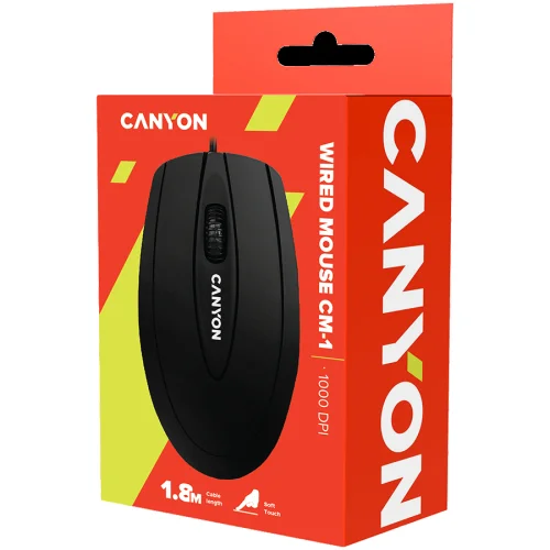Мишка Canyon CM-1 черна USB, 1000000010001655 05 