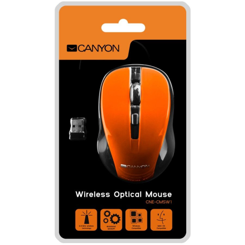 Безжична мишка Canyon MW-1, оранжев, 2008717371865566 03 