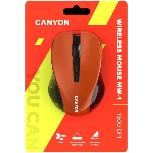 Canyon MW-1 Wireless Mouse, Orange, 2008717371865566 06 