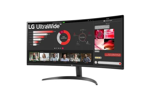 Gaming Monitor LG 34WR50QC-B, 34' UltraWide AG, Curved 21:9 VA Panel, 2008806084254368 02 
