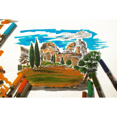 Pentel Arts Color Brush marker pink, 1000000000032483 04 