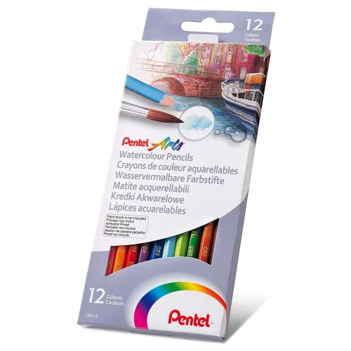 Watercolor Pencils Pentel Arts 12 colors, 1000000000027259