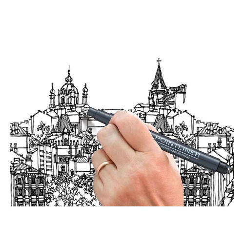 Тънкописец Pentel Pointliner 0.8мм черен, 1000000000033072 03 