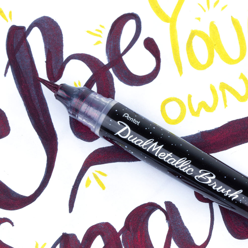 Маркер четка Pentel Dual Metallic чрн/чр, 1000000000041355 05 