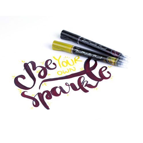 Маркер четка Pentel Dual Metallic чрн/чр, 1000000000041355 06 