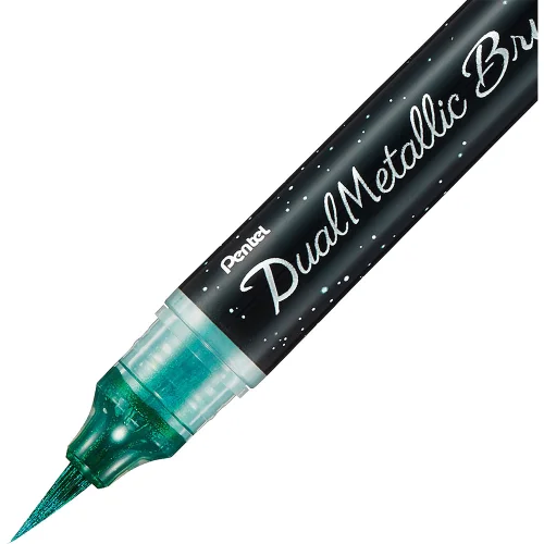 Pentel Dual Metallic brush marker grn/bl, 1000000000041357 03 