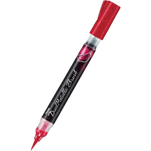 Pentel Dual Metallic brush marker pink, 1000000000041359
