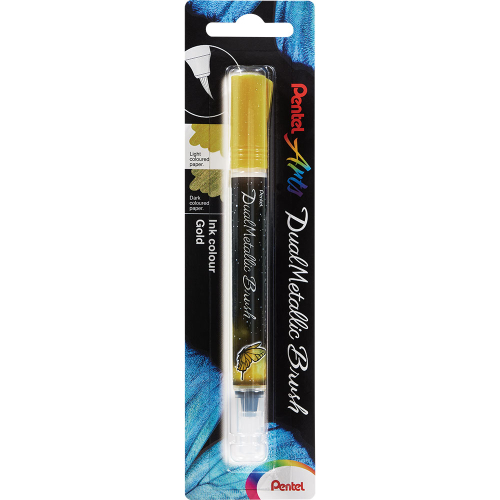 Маркер четка Pentel Dual Metallic злато, 1000000000041361 02 